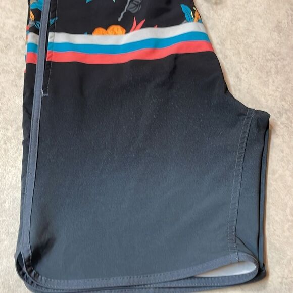 Ron Jon Mens Gray Tropical Print Board Shorts Sz 30 - Picture 7 of 7